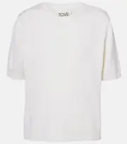 [Tove] Tove Lura knitted cashmere T-shirt AU 14 white