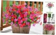 12 Bundles Outdoor Artificial Flowers Faux Silk Flower Daisy UV Resistant
