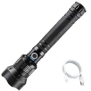 Ozoffer Super Bright Tactical Flashlight Zoomable Rechargeable Torch Light