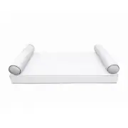 |COVER ONLY| STYLE 5 Crib Bolster Pillow Daybed Porch Swing Contrast Trim AD105