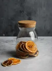 2x Borosilicate Glass Canister With Cork Lid Dry Food Canister Jar - 1000ml