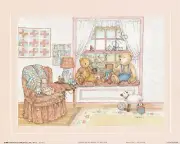 Paper tole Kit-LB3-Arthur Kaplan-RDM-LT4971 Teddies in the Window Large