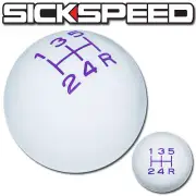 WHITE/PURPLE VINTAGE SHIFT KNOB 5 SPEED SHORT THROW SHIFTER SELECTOR 10X1.5 S02 (for: Honda)