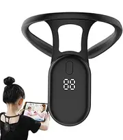 LeoLeozz Posture Corrector Monitor | Posture Monitoring Corrector USB Rechargeable - Home School Business Skin-Friendly Appliance Built-in Sensor for Studying, Working (Black)