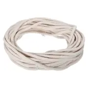 Cotton Oil Lamp Wick 7mm Diameter 15 Meter 49Ft for Alcohol Lamp Lighting, White