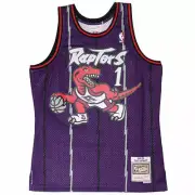 Toronto Raptors Tracy McGrady 1 Road 1998-99 Hardwood Classics Swingman by Mi...