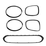 Black Grill+Headlight+Tailight Trim Bezel For Mini Cooper F55 F56 F57 2014-21 (for: Mini)