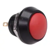 Red Button Black Momentary Vandal Resistant Push Button Switch 2A SPST