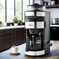 在飛比找松果購物優惠-Hiles 石臼式全自動研磨咖啡機(HE-501) (9.8