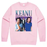 Keanu Reeves Homage Jumper Sweater Sweatshirt Film Star Movie Icon Legend Retro 90's Vintage Funny CrewneckHoodie