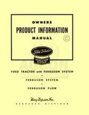 Ford 2N 8N 9N Ferguson System Owners Operators Manual