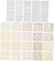 DECORNIJIA 5pcs Nail Art Stamping Plates Floral Design Stencils for Diy Nail Decoration for Manicure Shops and Home Use for Professionals and Art Learners