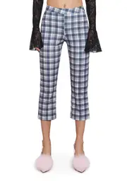 [Sugar Thrillz] Book Club Babe Plaid Capri Pants