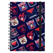 Melbourne Demons AFL A5 Spiral Hard Cover Notebook