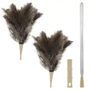Feather Duster Extendable Handheld Feather Duster Decorative Long Feather AU%