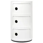 Anna Castelli Ferrieri Replica Componibili Storage Unit 3-Drawer - White