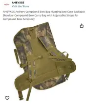 Camo Bow Hunting Backpack for Men and Women, Saddle Hunting Back Pack with Bo...