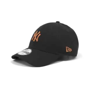 【NEW ERA】棒球帽 MLB 黑 橘 940帽型 NY 可調式頭圍 紐約洋基 帽子 老帽(NE13956976)