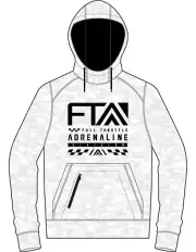 FTA Stylz Tech Mens Pullover Hoody White/Camo