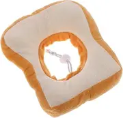 1pc Cat Collar Cat Collars Soft Neck Adjustable Bread Donut Anti Kitten Accessories Shaped Name Bread Pet Neck Decor Pet Supply Cotton Yellow