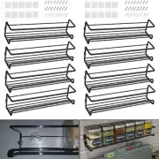 8PCS X Spice Rack Wall Mount Hanging Spice Shelf Organizer for Cabinet Storage
