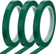 uxcell Whiteboard Tape 10mm x 66m Pinstripe Graphic Chart Line Grid Marking Tapes for Classroom Office Dry Erase Board Art, Green, Pack of 3