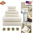 Waffle Weave Microfiber Towel Set - 6 Piece: Lightweight, Lint-Free, Quick Dry