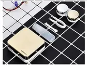 Contact Lens Tweezers Stick Inserted Remover Tool Kit Tip Storage Case Box Sets (Gold)