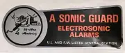 A Sonic Guard Electrosonic Alarms 24hr. Home Security System Window Sticker
