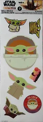 Baby Yoda Mandalorian Star Wars Wall Decals Removable & Repositional Stickers