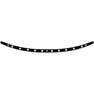 MEMPHIS SHADES 2350-0379 MEB0976 Stainless Steel Windshield Trim - Black -
