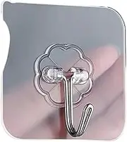 10PCS Transparent Strong Self Adhesive Hooks Key Deposit Hanger for Kitchen Bathroom Door Wall Multi-Function Kitchen Accessories 10 件装透明强力自粘挂钩厨房浴室门墙壁多功能钥匙收纳挂架/940