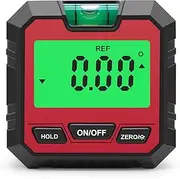 Digital Inclinometer Protractor/Inclinometer/Level 3 in 1 Angle Finder Angle Meter/Bevel Gauge 90° Gauge Digital Level Box for 4 x 90 Degree Measuring Red with Batteries
