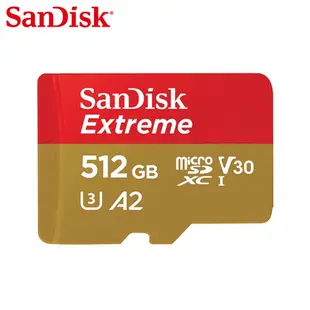 SanDisk Extreme 1TB 512G 256G A2 V3 U3 microSDXC 高速 記憶卡 廠商直送