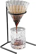 Hjatirace Pour Over Stand Coffee Station | Coffee Drip Holder Rack,Metal Drip Filter Cup Rack Stand, Minimalist Filter Holder Dripping Water, Hand Drip Bracket, Coffee Dripper with Stable Base