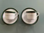 New Noritake Fine China Greens Court 4246 Espresso Coffee Cup Saucer Set Emerald