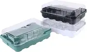 VANZACK 3 Sets 20 Grid Nursery Trays Plant Starter Pots Hydroponic Grow Trays Gardening Supplies