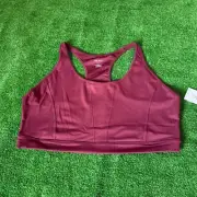 Nine West Active Outline Seamless Racerback Stretch Sports Bra Plus Size 3X NEW