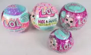 Lot 4 L.O.L. Surprise! Balls - Winter Snow, Birthday Cake, Mermaids New