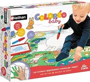 Nathan 31630 Coloréo Baby Water-Based Painting Mat, Drawing Rug, Stain-Free, for Children from 2 Years, Multicoloured, 70 x 70 cm