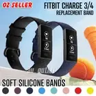 Replacement Silicone Watch Sports Soft Strap Wrist band For Fitbit Charge 3/4