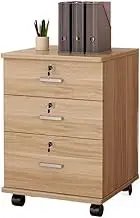 File Cabinet Simple Locking File Cabinet Mobile Low Cabinet with Drawers File Organizer Office File Cabinet Office Drawer(Brown)