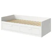 BRIMNES day-bed frame with 2 drawers, white, Single