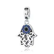 Silver plating Blue Wicked Eye Pendant Fit Bracelets & Bangles Fashion Jewelry