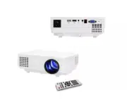 Favi Entertainment OEM H1 LED LCD Mini Video Projector Plus Screen Kit 100”