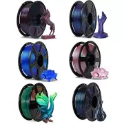 FLASHFORGE PLA Filament 1.75mm Color Changeable 3D Printer Filament 1kg (2.2lbs)