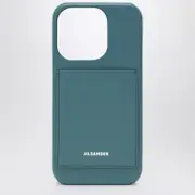[Jil Sander] Lagoon-coloured iPhone 15 Pro Max cover with logo One size Light blue