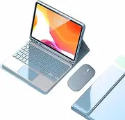 Keyboard Case for iPad Air 11 inch (M3/M2, 2025/2024)/ iPad Pro 11 inch (1st, 2nd, 3rd, 4th Gen)/ iPad Air 5th 4th Generation, Magnetic Detachable Wireless Keyboard with Mouse,Blue
