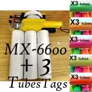 MX-6600 2 Lines Price Tag Gun Labeler +3 tubes Tag +1 Ink Red Pink Green Yellow