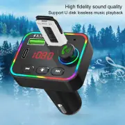 Car Bluetooth MP3 Quick Charge Dual USB Bluetooth 5.0 Fast Charger ABS